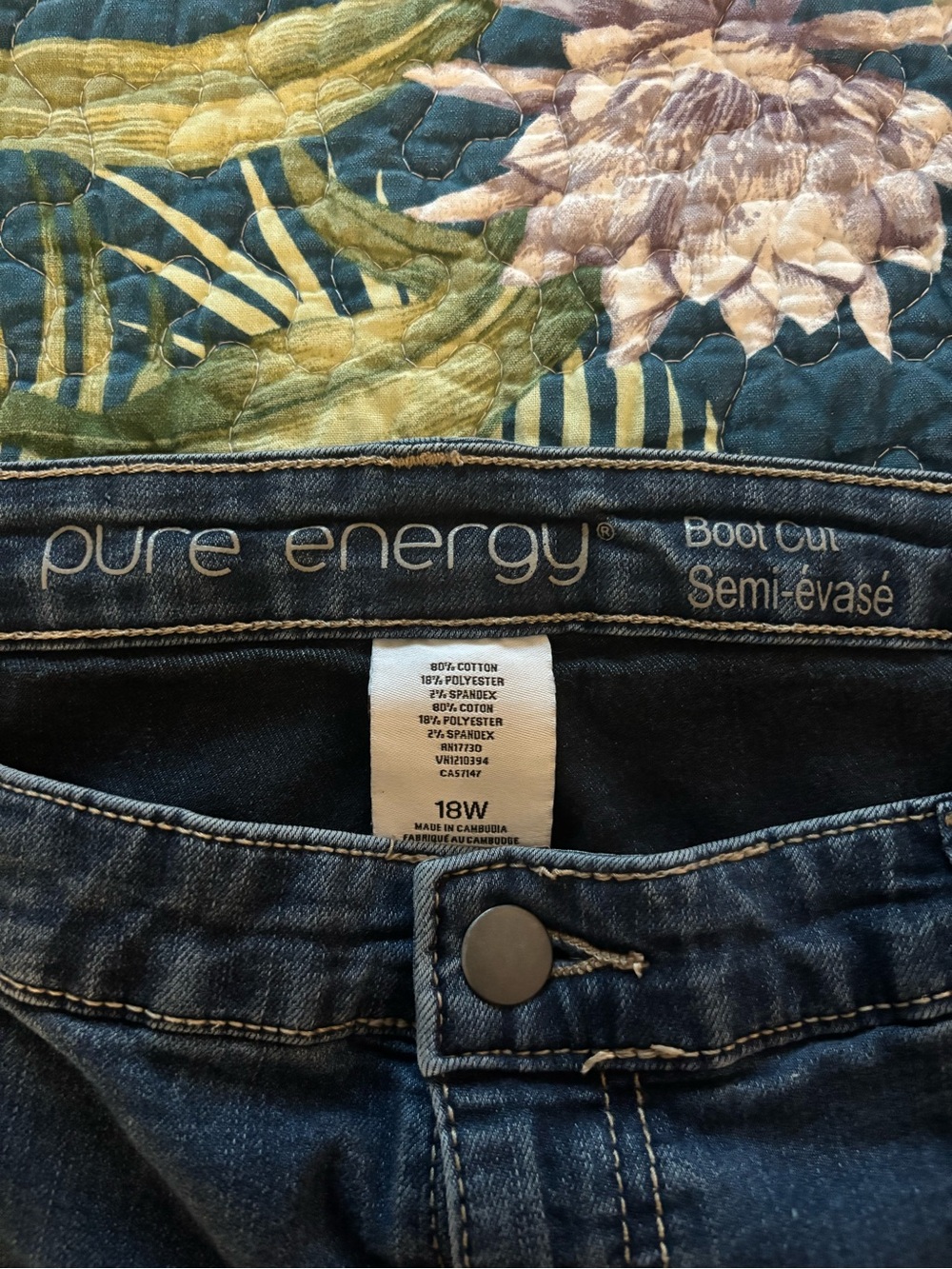 Pure Energy Women's Dark Indigo Boot-Cut Jeans